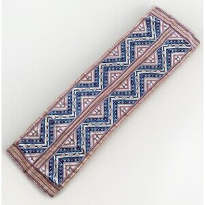 Vintage silk‎ scarf MCM by Glentex mod Tribal Geometric Aztec Western 43” x 13”